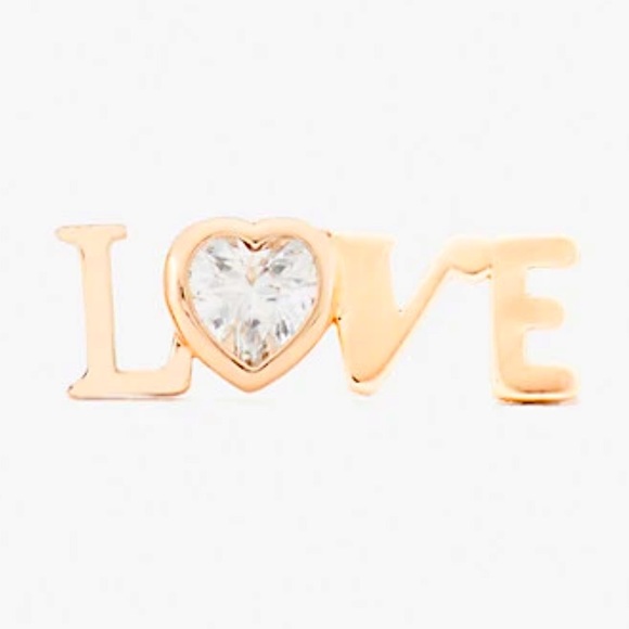 New KATE SPADE NEW YORK
Gold-Tone Cubic Zirconia "More Love" Stud Earrings - Picture 4 of 9
